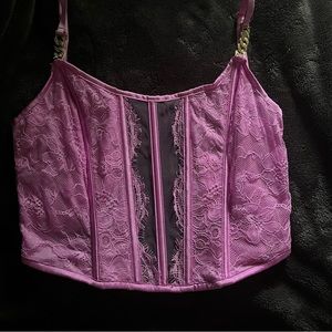 VS CROPPED PINK CORSET